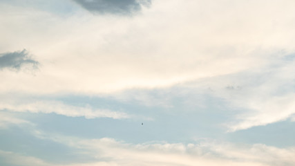 Blue sky with cloud. Clearing day and Good weather in the morning.