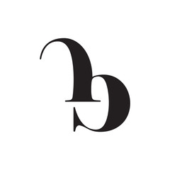 letter bg simple curves linked logo vector