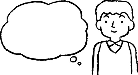 Fototapeta premium Illustration of men of various ages with Speech Balloon