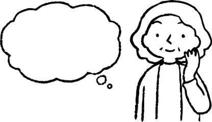 Illustration of women of various ages with Speech Balloon