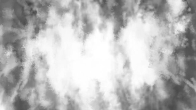 Flying skull ghosts in the night. 2D animation in horror fantasy genre. Creepy animated short film. Vj looped abstraction video clip for spooky Halloween. Hell visions. Black and white color. 