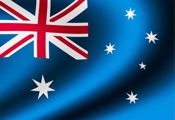 Waving national flag illustration (Australia) 