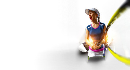 Paper breakthrough hole effect and tennis player