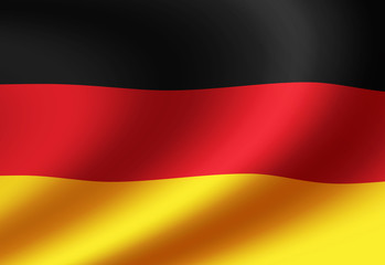 Waving national flag illustration (Germany) 