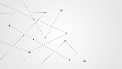 Abstract geometric connect lines and dots.Simple technology graphic background.Illustration Vector design Network and Connection concept.