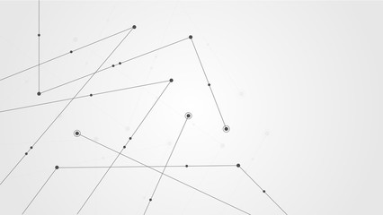Abstract geometric connect lines and dots.Simple technology graphic background.Illustration Vector design Network and Connection concept.