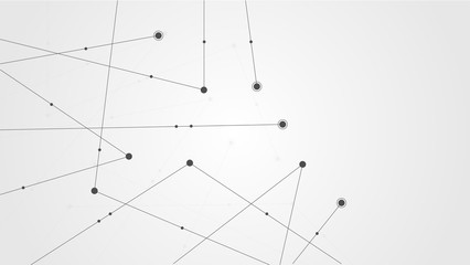 Abstract geometric connect lines and dots.Simple technology graphic background.Illustration Vector design Network and Connection concept.
