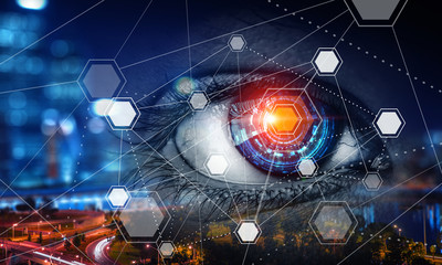 Abstract high tech eye concept