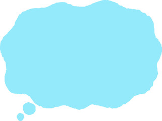 illustration of Cloud-shaped speech bubble drawn