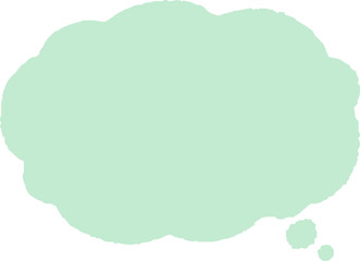 illustration of Cloud-shaped speech bubble drawn