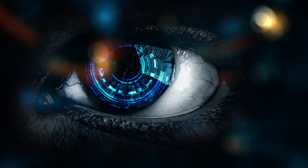 Abstract high tech eye concept