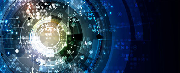 Abstract tech background. Futuristic technology interface