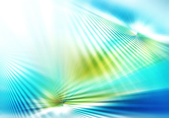 abstract texture of light with stripes directed from center outwards in blue, green and white colour