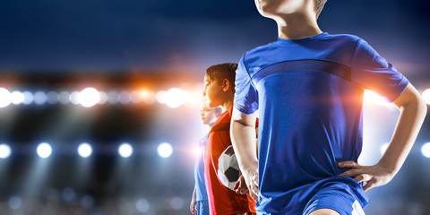 With endless will to victory. Mixed media