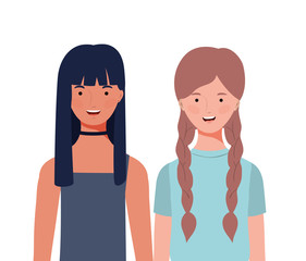 Fototapeta premium young women on white background