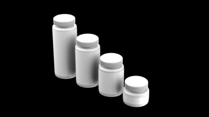 Supplement containers varied sizes