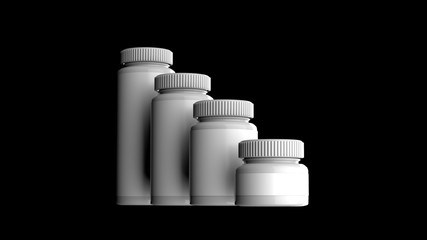 Supplement containers varied sizes