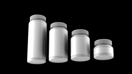 Supplement containers varied sizes