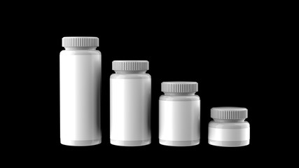 Supplement containers varied sizes