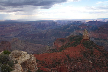 Fototapeta na wymiar Grand Canyon in rain