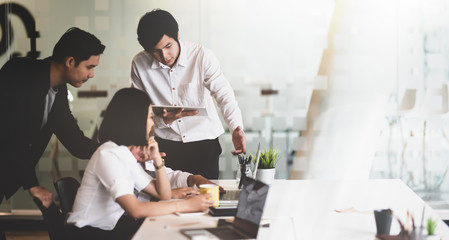 Startup team brainstorming the concepts