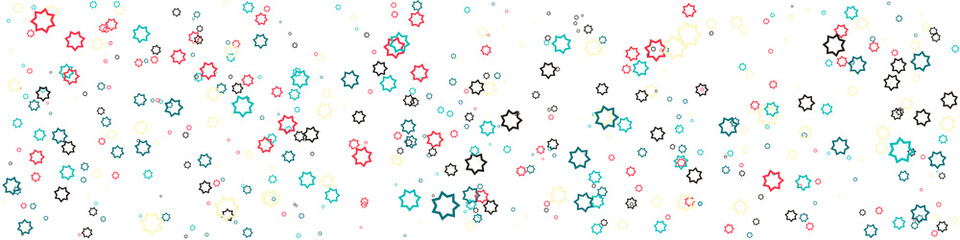 Fototapeta na wymiar Abstract Generative Art color distributed Stars background illustration