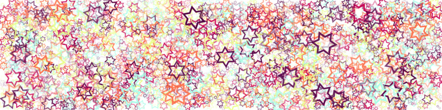 Abstract Generative Art color distributed Stars background illustration
