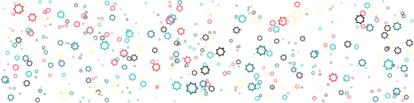 Abstract Generative Art color distributed Stars background illustration