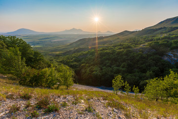 Mountains of the Mineralnye Vody Resort in Stavropol Region in Caucasus in Russia