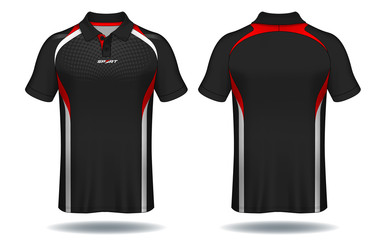 T-shirt polo design, Sport jersey template.	 - obrazy, fototapety, plakaty