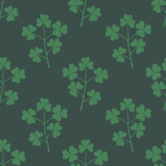 Vector simple and lovely green petal leaf seamless