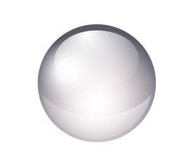 Shiny bubble with reflections and shine - silver crystal round shape like a sphere with space for copy. Vector Template for web, apps or any other use