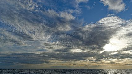 clouds over the sea
