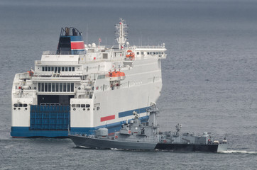 MISSILE SHIP AND PASSENGER FERRY - Training of special forces and Polish Navy in the fight against terrorism at sea