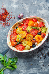 Oven baked tomatoes