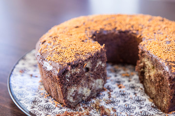 Chocolate&orange marble cake