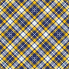 Tartan Pattern Blue and Yellow . Texture for plaid, tablecloths, clothes, shirts, dresses, paper, bedding, blankets, quilts and other textile products. Vector illustration EPS 10
