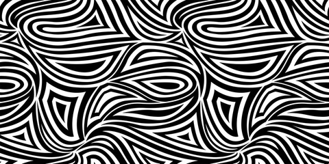 Dynamic shapes background. Seamless pattern.Vector. ダイナミックなパターン