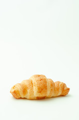 Croissants on a white background, vertical