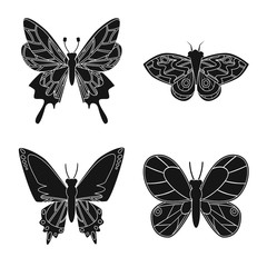 Isolated object of ecology and tropics sign. Set of ecology and summer stock symbol for web.