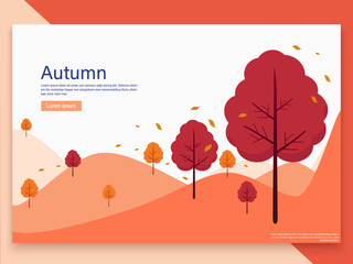 Autumn sale background template. Layouts for shopping sale or promo poster and frame leaflet or web banner