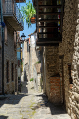 Fototapeta na wymiar Varzi, old town in Pavia province