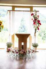 Décoration pour une cérémonie laïque de mariage