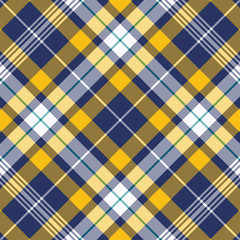 Tartan Pattern in Blue and Yellow . Texture for plaid, tablecloths, clothes, shirts, dresses, paper, bedding, blankets, quilts and other textile products. Vector illustration EPS 10
