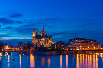 Notre-Dame of Paris at Sunset