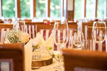 Décoration de table pour un mariage