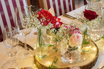 Décoration de table pour un mariage