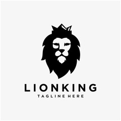 lion head vector icon illustration logo design