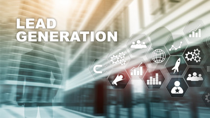 Lead Generation Analysis Business Research Interest Concept. Marketing Strategy Financial Technology
