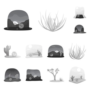 Vector design of countryside and pasture logo. Set of countryside and nature stock vector illustration.